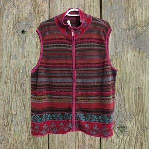❤️3/$30 Coldwater Creek, cozy, full zip vest.